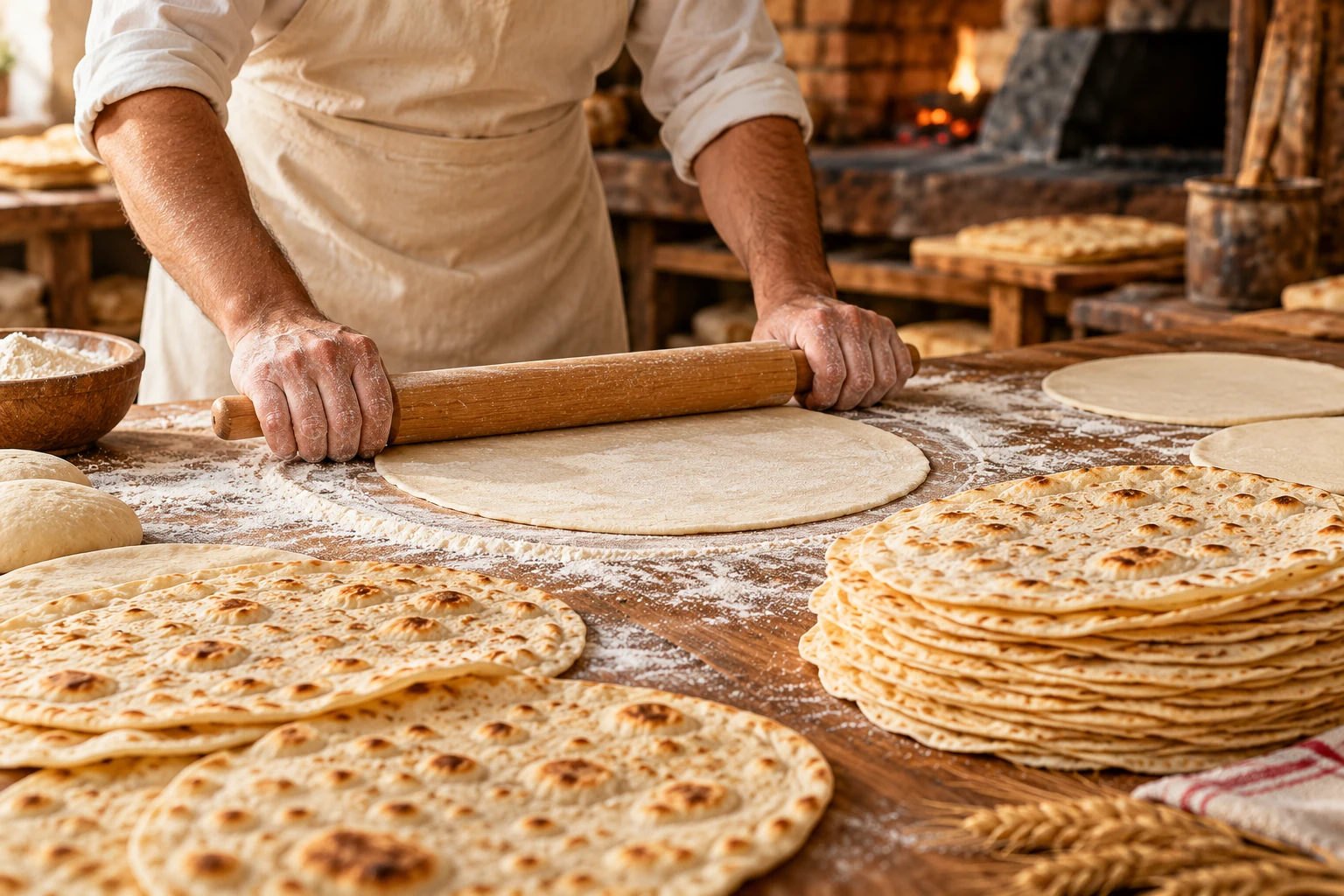 Temsili üretim görseli — İşletmelere özel ölçü ve gramajda lavaş ve ekmek üretimi